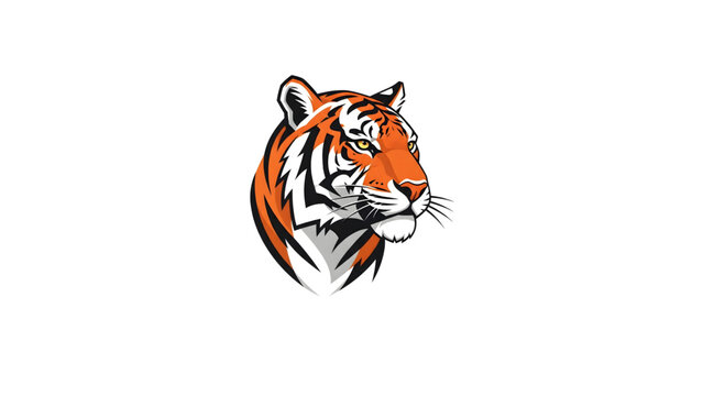 Tiger Head Logo Illustration Vector