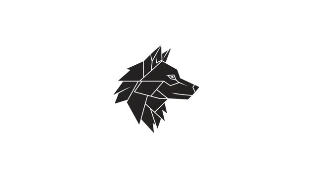Geometric Wolf Head Logo Vector