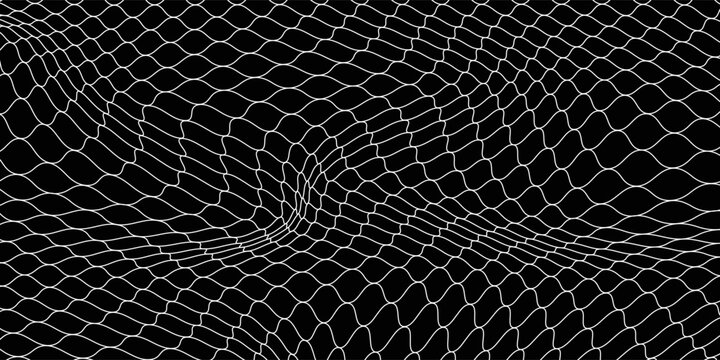 Curved net pattern. Seamless design for sportswear or equipment like soccer goals, volleyball nets, basketball hoops, hockey nets, and athletic gear.