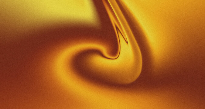 Abstract swirling background golden and deep amber tones with grainy texture liquid motion or metallic shimmer