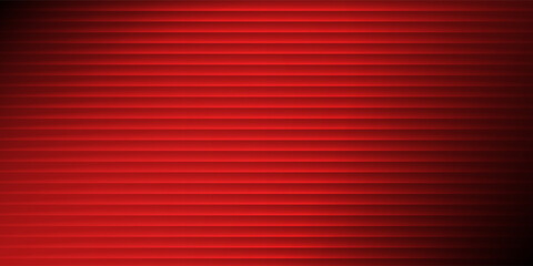 Red Horizontal Light Stripes Background with Neon Glow and Dark Gradient. Modern creative trendy design in vector illustration