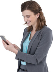 Businesswoman using mobile phone