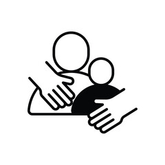 Obraz premium Hug vector icon