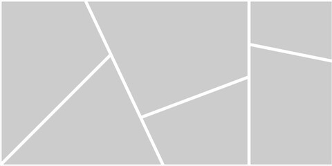 Image collage layout template. Mosaic mood board grid collection. Picture frame set. Photo album concept idea for banner, poster, comic page, flyer, brochure, booklet, memory wall design. Vector pack