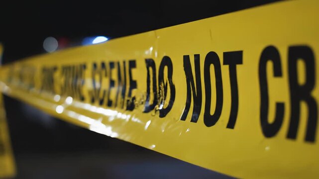 Yellow caution tape with warning text