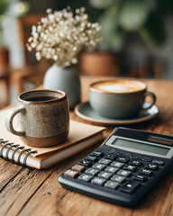 Coffee Break Calculation A Moment of Productivity and Relaxation.