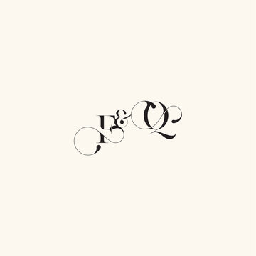 with monogram concept elegancy and beauty in one look QF wedding caligraphic logo letter