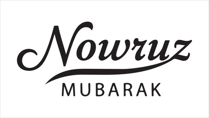 Obraz premium Nowruz Mubarak 2026 Modern Typography Design Persian New Year Greeting Vector Card Template Event Elements