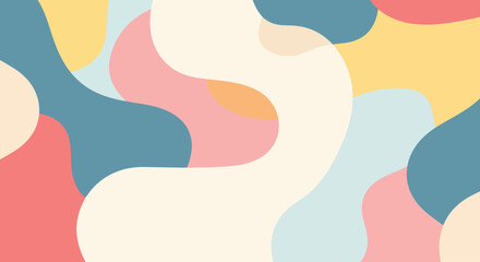 Fototapeta premium Mustard ribbons gliding gently through ocean inspired serenity