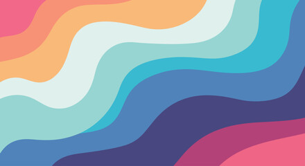 Fototapeta premium Vibrant abstract currents shaping a harmonious vintage color story