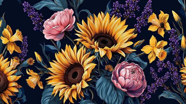Floral Arrangement with Sunflowers