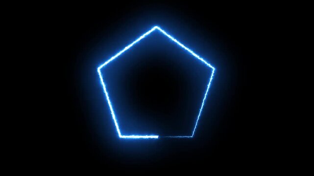 Abstract pentagon shape loop animation