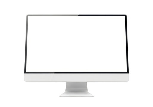 Modern computer monitor display isolated on transparent background