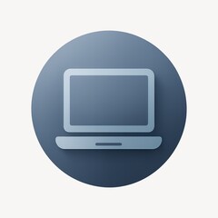 Minimalist laptop icon design.