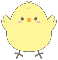 Cheerful Baby Chick Character in Vibrant Pastel Colors for Easter Celebration
