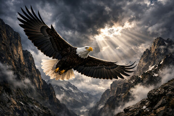 bald eagle in flight