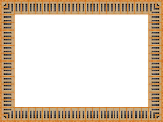 Heller rechteckiger freigestellter Bilderrahmen	