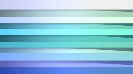 Obraz premium Abstract Horizontal Stripes in Gradient Shades of Blues Greens and White with Subtle Shadows and Minimalist Design for Modern Aesthetic