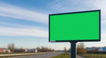 Green Billboard by Highway