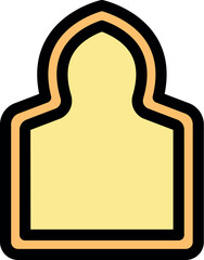 Obraz premium Abstract shape with a bold black and gold outline