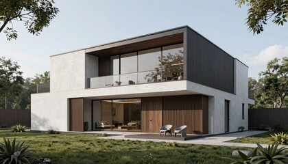 modern house in the summer