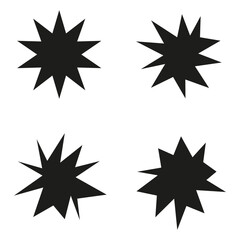 Obraz premium Star burst icon. Explosion bang shape. Spark flash Vector. Sharp sticker.