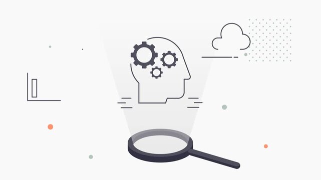 Technology Driven Mindset for viable Business Solutions - Animated Illustration as MP4 File