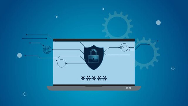 Secured Services Technology with User Privacy and Authentication Framework   - Stock Animated  Illustration as MP4 File