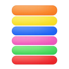 Fototapeta premium Set of Multicolored Vertical Rounded Rectangles