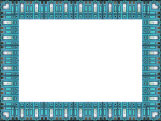 Gr&uuml;ner rechteckiger freigestellter Bilderrahmen