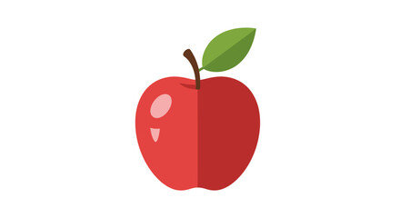 Fototapeta premium Vibrant red apple vector illustration isolated on white background