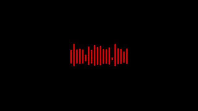 music equalizer display loop. audio visualization motion graphic. minimalist audio spectrum visualizer. graphic representation of a soundwave.Abstract white audio frequency waveform animation.