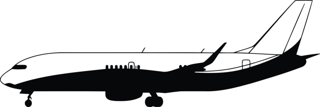 Air Biman black and white silhouette