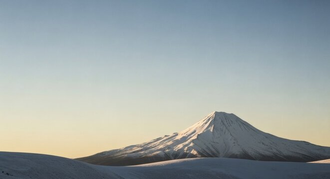 Image_fx (9).jpg
Snow-covered mountain peak against a clear blue sky at golden hour. Balanced composition and cool tones emphasize solitude.