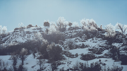 Snowy Rocky Hills of Laqlouq