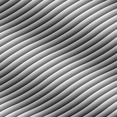 Abstract Black White Gray Gradient Wave Pattern &ndash; Modern Flowing Stripes Background