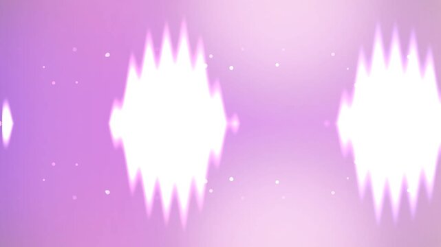 Abstract Purple Background with Glowing Diamond Shapes and Particles.