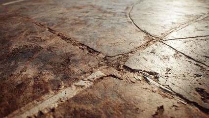 Worn Basketball Court Texture on Urban Street Ground Surface Close-up View