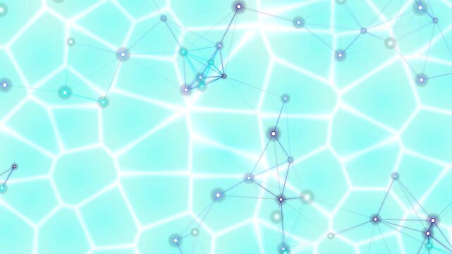 Tech Constellation Glitch Art Digital Network Background