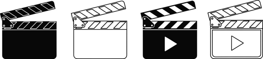 Clapboard in black and white clapperboard making