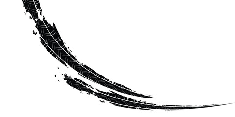 Tire tread marks, wheel textures, tire marks - car racing, motocross, drift, rally, off-road and others. © fathor