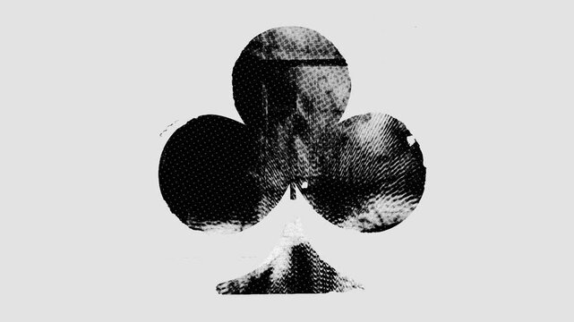 A black and white printed grunge style full screen symbol with alpha for easy drag and drop overlays.