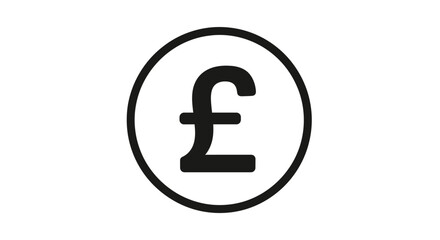 Obraz premium Pound Sterling Currency Symbol Icon.