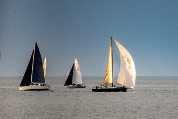 Fototapeta premium Sailing on the lake.