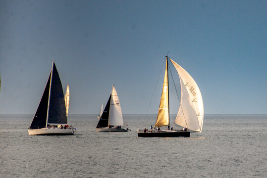 Sailing on the lake.