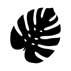 Monstera Leaf Silhouette Vector Illustration for Modern Tropical Design