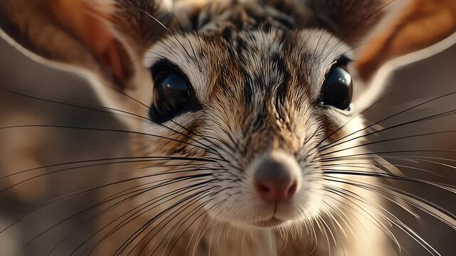 Close-up of a Jerboa's Face