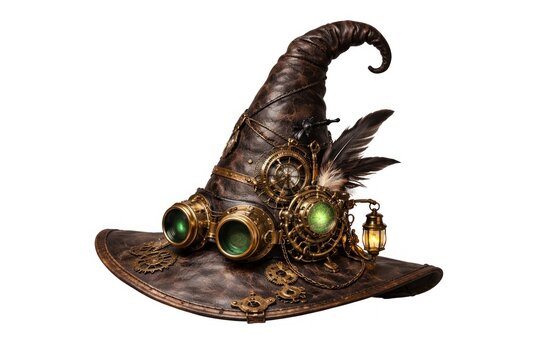 Steampunk wizard hat fantasy