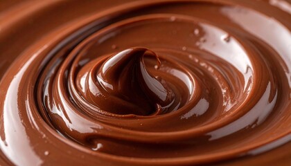 Luxurious Swirls of Rich Melted Chocolate Indulgence, Smooth and Tempting Texture