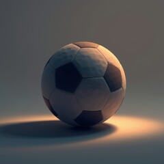 A classic black and white soccer ball with a pentagonal and hexagonal pattern.